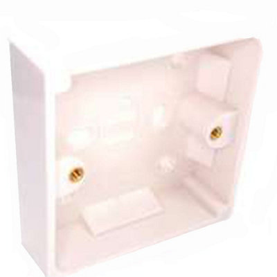 ABMPAT1G25 Surface Mounting Pattress Boxes Single Gang 25mm With Square Edge