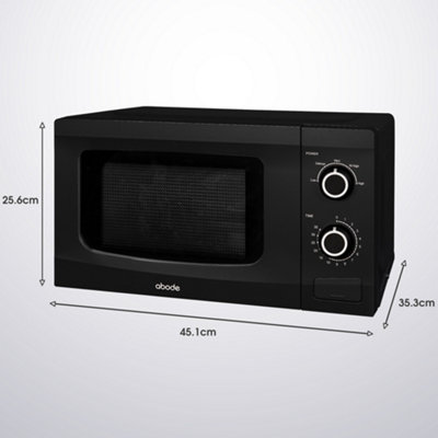 Abode AMM2001B, 20L Manual Microwave in Black