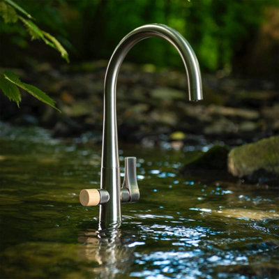 Abode AT2196-F5 Brushed Nickel Naturale Filter Kitchen Tap