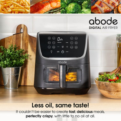 Abode Digital Air Fryer 1800W 6.2L 12 Present Options 30 Minute Timer AAF6200