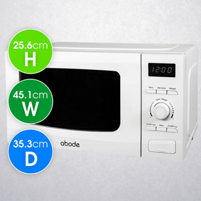 Abode Digital Microwave 700W 20L 5 Power Levels & Defrost White AMD2002-M - 3