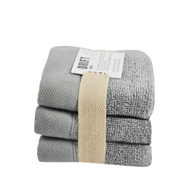 Abode Eco Grey Soft Sustainable Heavyweight BCI Cotton Towel Price Comparisons | Compare The Build