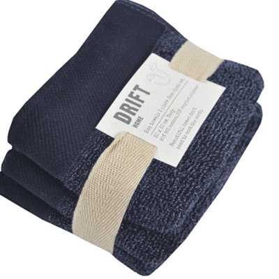 Abode Eco Navy Soft Sustainable Heavyweight BCI Cotton Towel Price Comparisons | Compare The Build