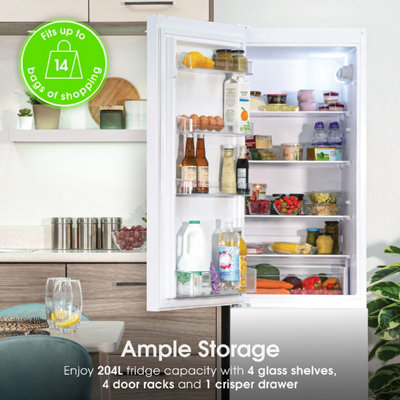 Abode Freestanding Fridge Freezer 288L 70/30 White 180cm Tall with ...