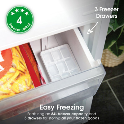 Abode Freestanding Fridge Freezer 288L 70/30 White 180cm Tall with ...