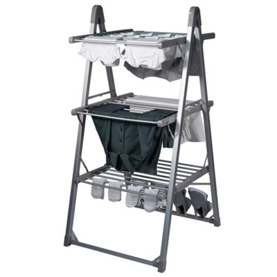 Abode Heated Electric Clothes Dryer 3 Tier Adjustable Clothes