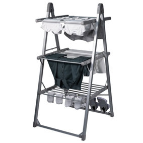 Abode Heated Electric Clothes Dryer 3 Tier Adjustable Clothes Airer with Foldable Wings & Protective Cover AECRD2002