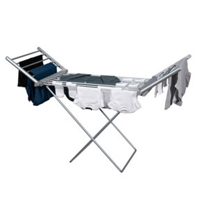 Abode Heated Electric Clothes Dryer Adjustable Clothes Airer with Foldable Wings & Protective Cover AECHD2001