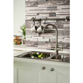 Abode Hotek 3 In 1 Swan Spout Instant Hot Water Tap in Brushed Nickel