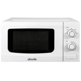 Abode Manual Microwave 700W 20L 5 Power Levels & Defrost White AMM2001-M