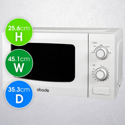 Abode Manual Microwave 700W 20L 5 Power Levels & Defrost White AMM2001-M - 3