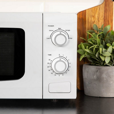 Abode Manual Microwave 700W 20L 5 Power Levels & Defrost White AMM2001-M - 4