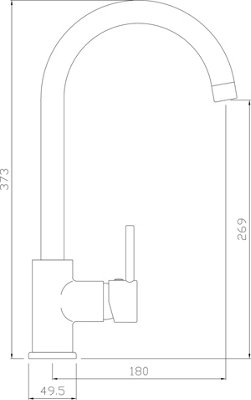 Abode Nico Single Lever Kitchen Mixertap in Brushed Nickel