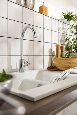 Abode Nico Single Lever Kitchen Mixertap in Chrome