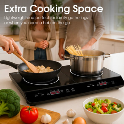 Abode Portable Induction Hob Double Digital with Touch Control 2800W AINDH2003 - 5