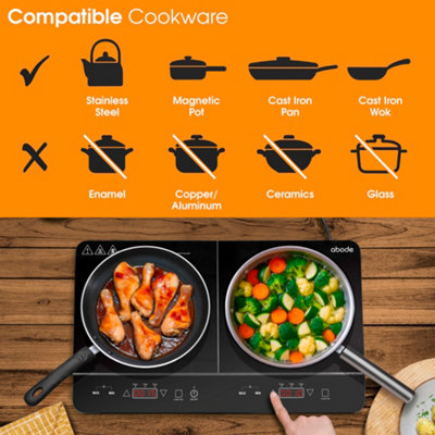 Abode Portable Induction Hob Double Digital with Touch Control 2800W AINDH2003 - 7