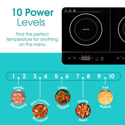 Abode Portable Induction Hob Double Digital with Touch Control 2800W AINDH2003 - 8