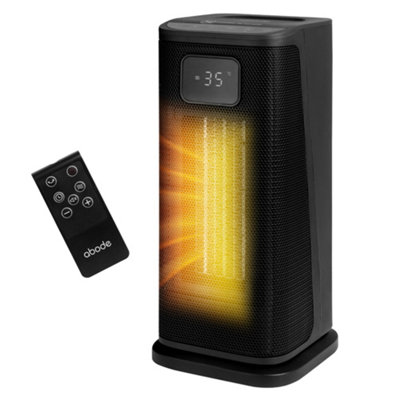 Abode Space Portable Electric Heater 2000W Oscillating Ceramic Black ...