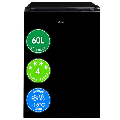 Abode Undercounter Freezer 60 Litre 48cm Wide with 3 Drawers Black ...