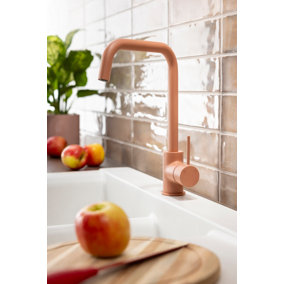 Abode Vigour Dual Lever Kitchen Mixertap in Terracotta