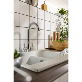 Abode Zermat Dual Lever Kitchen Mixertap in Chrome