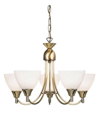 Aboura Antique Brass 5 light Ceiling Pendant