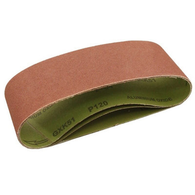Abracs Aluminium Oxide Sanding Belt (Pack of 3) Brown (533mm x 75mm)