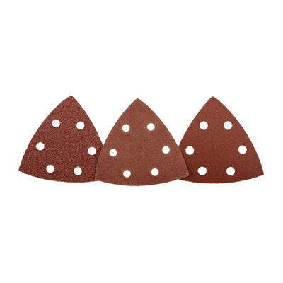 Abracs Delta Hook & Loop Delta Sanding Sheets (Pack of 6) Red (One Size)