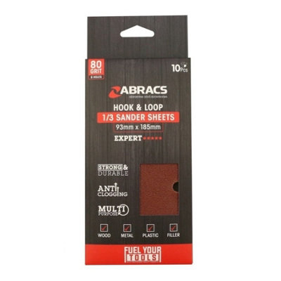 Abracs Orbital Clamped Sander Sheets (Pack of 10) Brown (One Size)
