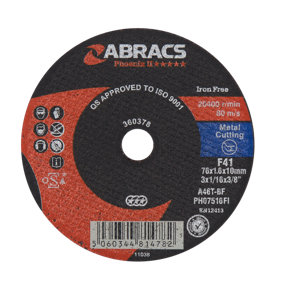 Abracs Phoenix 75X1.6Mm Extra Thin Cutting Disc 25Pc
