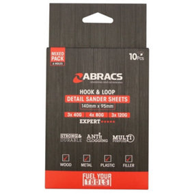 Abracs Sander Sheet (Pack of 10) Brown (One Size)