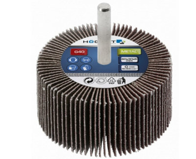 ABRASIVE FLAP WHEEL SANDING WHEEL Three Size Grit Drill Diameter 6mm ...