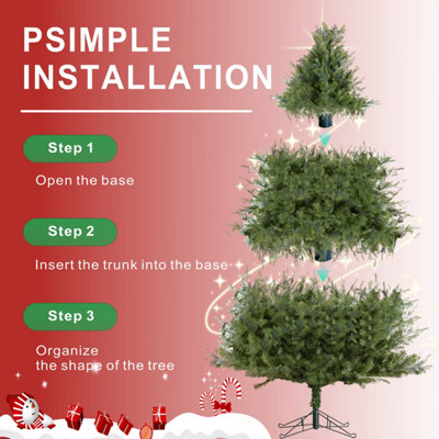 Abrihome 7ft Artificial Christmas Tree - 1,126 Branch Tips and 5-Claw ...