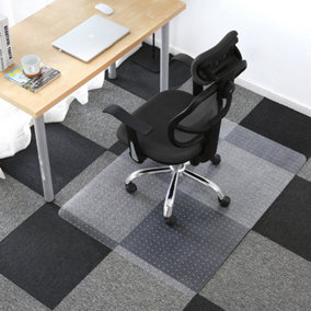 Abrihome Low Pile Carpet Straight Rectangular Chair Mat (122 x 76cm)
