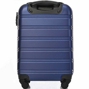 ABS Hard shell Travel Trolley Suitcase 4 wheel Luggage set Hand Luggage,( 20", Deep blue)