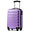 ABS Hard shell Travel Trolley Suitcase 4 wheel Luggage set Hand Luggage,( 20", Purple)