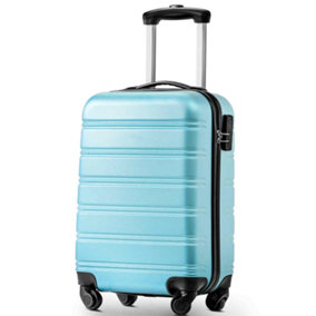 ABS Hard shell Travel Trolley Suitcase 4 wheel Luggage set Hand Luggage, (20", Skyblue)