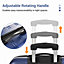 ABS Hard Shell Travel Trolley Suitcase 4 Wheel Luggage Set Hand Luggage 28 Inch Deep Blue
