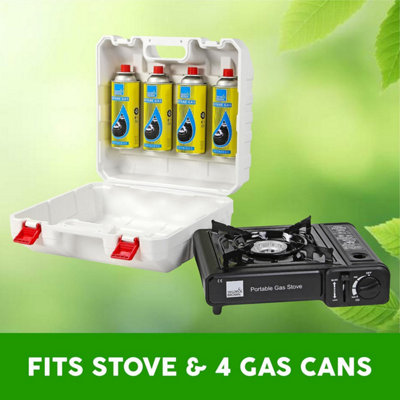 ABS Plastic Camping Stove Case with Space for 4 Canisters Heavy