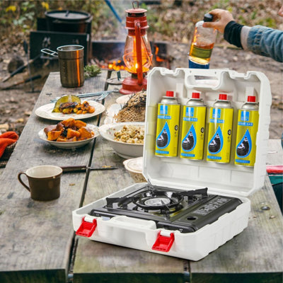 ABS Plastic Camping Stove Case with Space for 4 Canisters Heavy