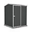 Absco Premier Reverse Apex Dark Grey Metal Garden Storage Shed 1.52m x 1.52m (5ft x 5ft)