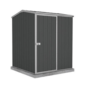 Absco Premier Reverse Apex Dark Grey Metal Garden Storage Shed 1.52m x 1.52m (5ft x 5ft)