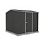 Absco Premier Reverse Apex Dark Grey Metal Garden Storage Shed 2.26m x 2.26m (7.5ft x 7.5ft)