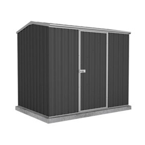 Absco Premier Reverse Apex Metal Storage Shed Dark Grey 2.26m x 1.52m (7.5ft x 5ft)