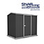 Absco Premier Reverse Apex Metal Storage Shed Dark Grey 2.26m x 1.52m (7.5ft x 5ft)
