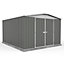 Absco Regent 10 x 12 Woodland Grey Apex Metal Garden Storage Shed 3m x 3.66m