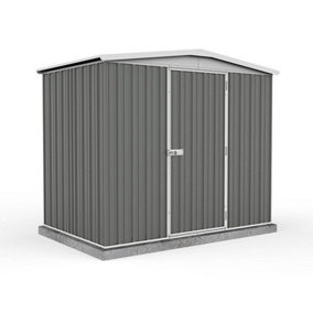 Absco Regent Apex Woodland Grey Metal Garden Storage Shed 2.26m x 1.44m (7.5ft x 5ft)