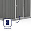 Absco Regent Apex Woodland Grey Metal Garden Storage Shed 2.26m x 2.18m (7.5ft x 7ft)