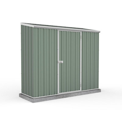 Absco Space Saver Pent Eucalyptus Metal Garden Storage Shed 2.26m x 0 ...