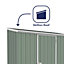 Absco Space Saver Pent Eucalyptus Metal Garden Storage Shed 2.26m x 0.78m (7.5ft x 3ft)